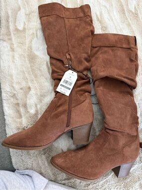 Time and Tru Women’s Tall Heeled Slouch Boots size 9 NWT